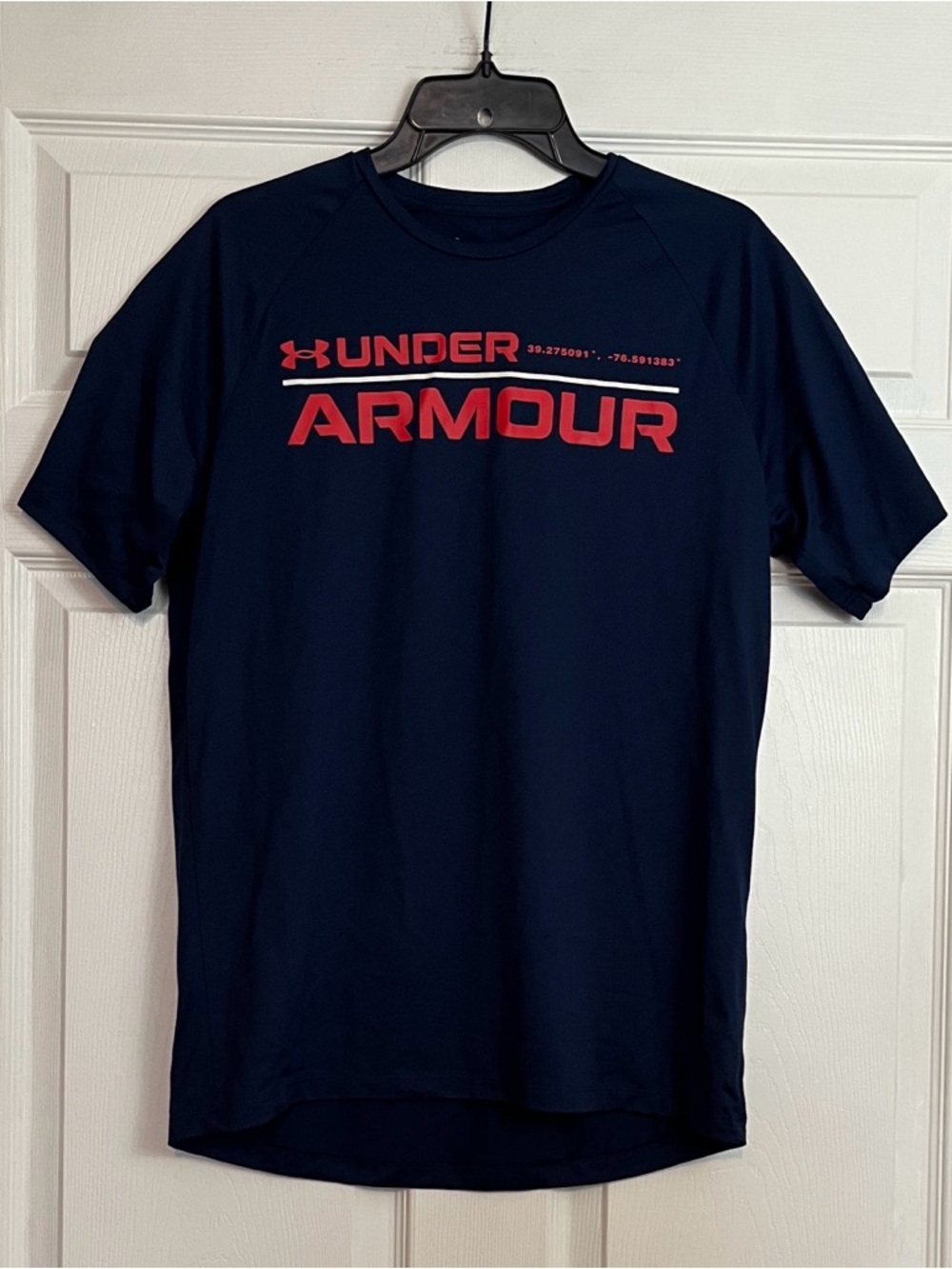 Under Armour Logo Tee - Men’s S, Dark Blue - Short Sleeve Performance Shirt